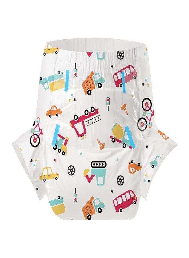 CutiePlusU Adult Diapers 2 Pieces, Incontinence Briefs with Tabs for Women and Men, Maximum Overnight Absorbency- Busy Driver (Large 37"-47") - Image 2